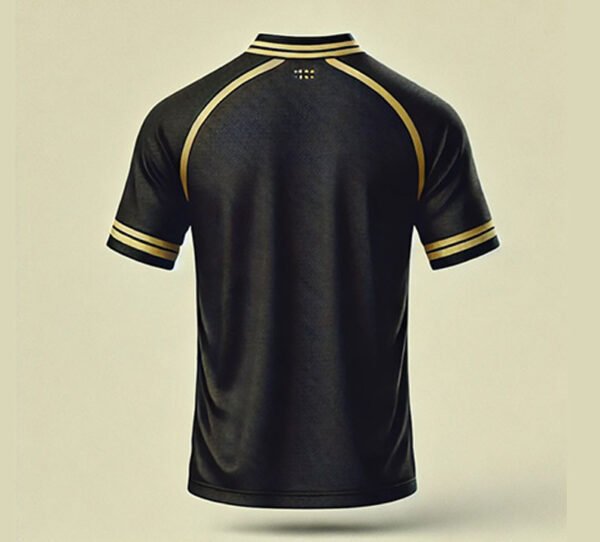 Golden and black casual sports shirt - Image 2