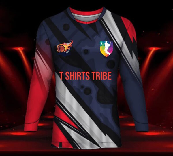 Trendy latest fashion red grey casual sports running shirt