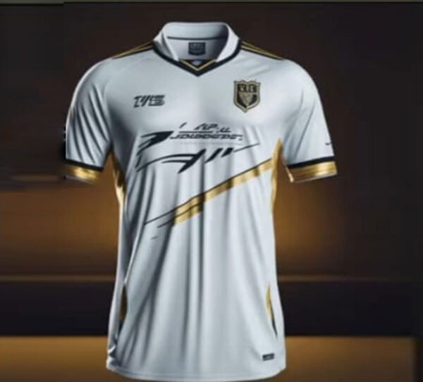 White Golden Sports Shirt