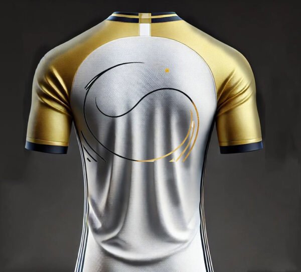 White Golden Sports Shirt - Image 2